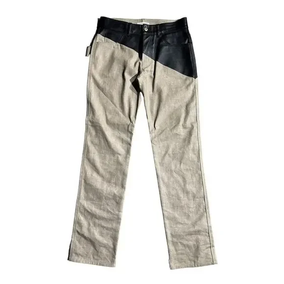 【関税＆送料込み】Bottega Veneta Pants BOTTEGA VENETA Printed leather straight-leg pants | NET-A-PORTER